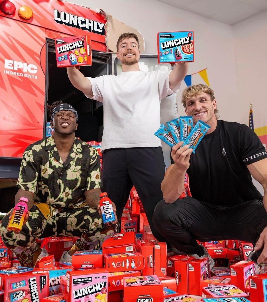 Lunchly’s Bold Branding How MrBeast, Logan Paul, and KSI Disrupt the