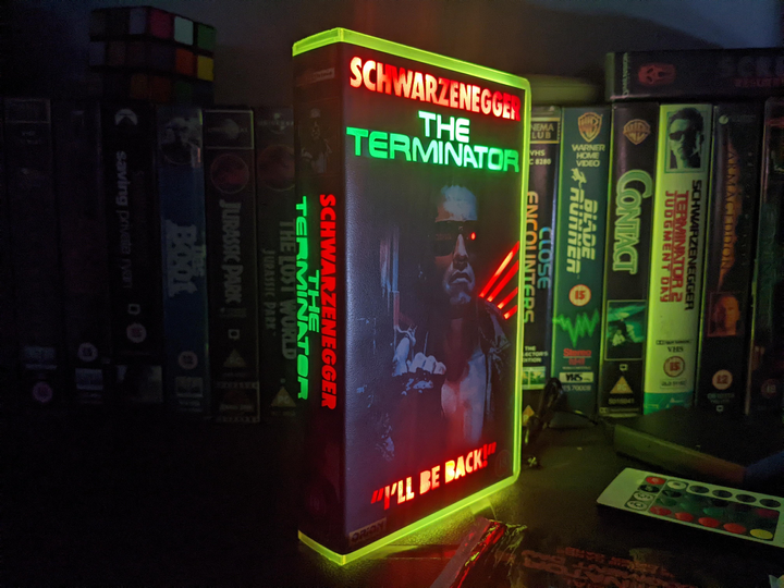 LED Art: These Glowing VHS Boxes Are Rad